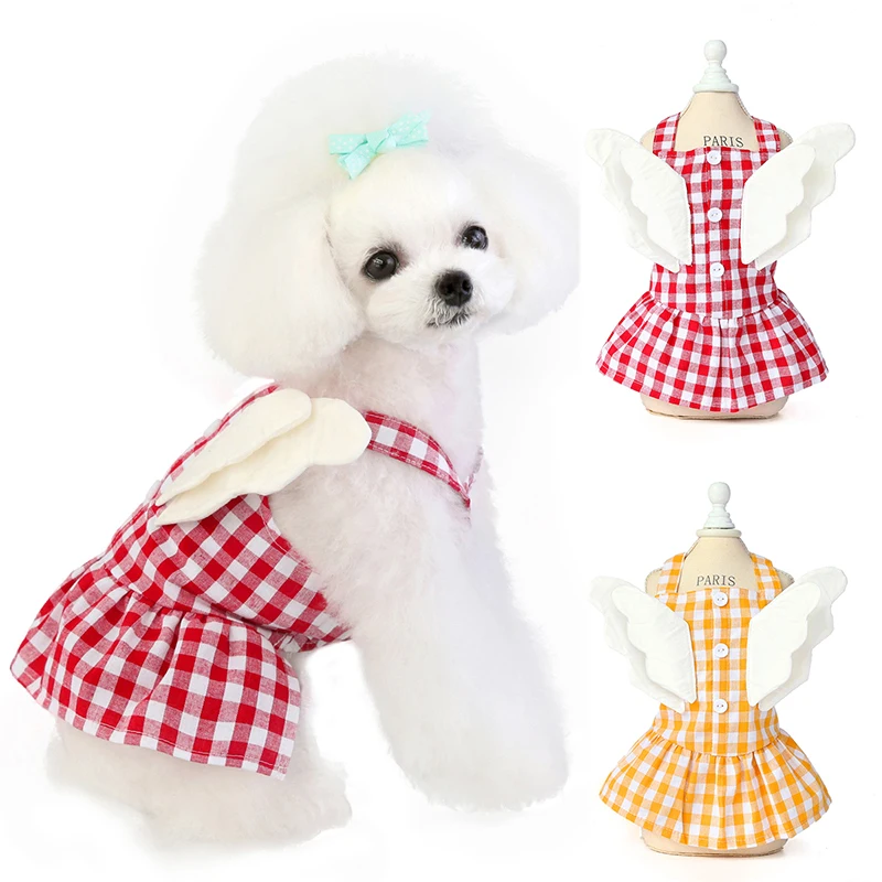 Летнее милое платье для собаки одежда маленькой вечерние нее свадебное на день