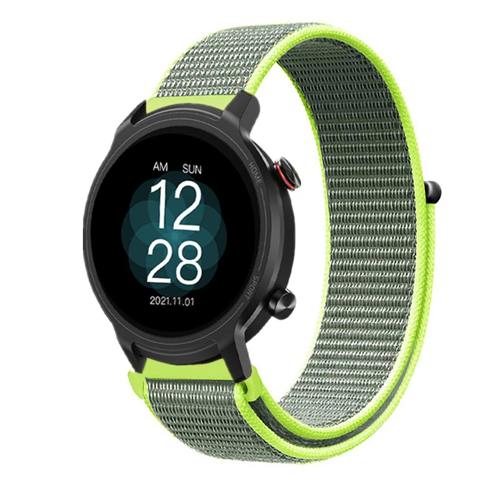 Ремешок нейлоновый Плетеный для TicWatch Pro 3 ProX GTX спортивный Воздухопроницаемый