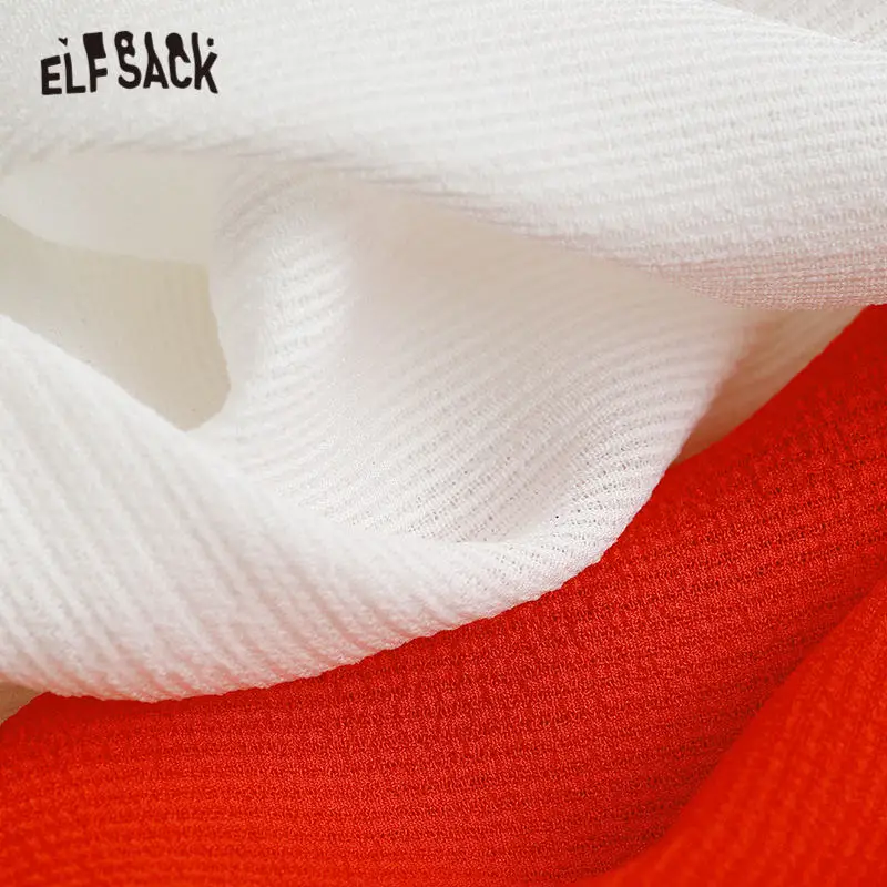 Женское однобортное платье средней длины ELFSACK белое однотонное Повседневное с