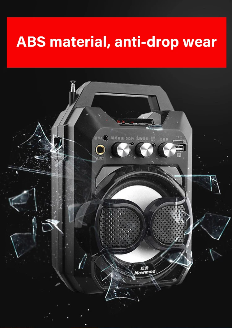 Newmine K88 беспроводной Bluetooth динамик наружный аудио сабвуфер маленький домашний 3D объемные портативные мини-колонки поддержка TF Mic FM