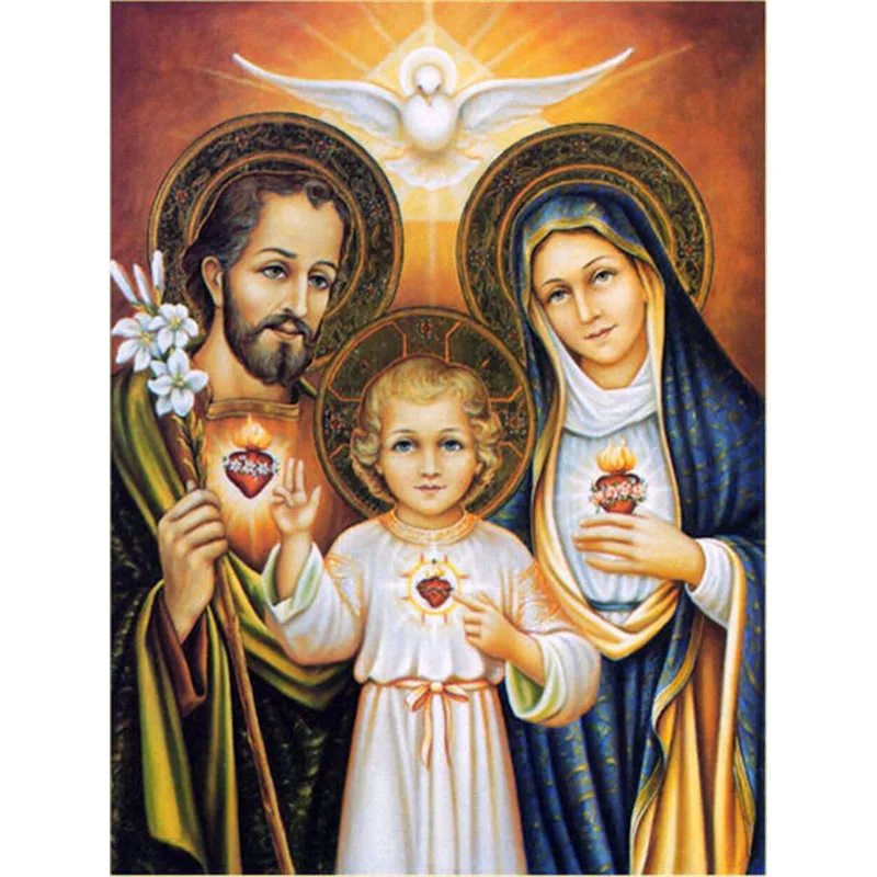 

Diamond Painting Maria Jesus DIY Full Square Diamond Embroidery Religion Rhinestone Cross Stitch Mosaic Kit Home Decor