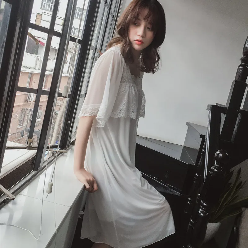 2019 Новая женская Мода Милая Кружевная принцесса богиня-фея красивая ночная