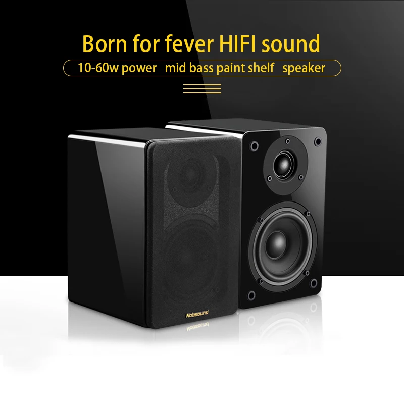 

60W 4 Inch Mid-bass Fever Desktop Hifi Amplifier Speakers Paint Passive Bookshelf Surround