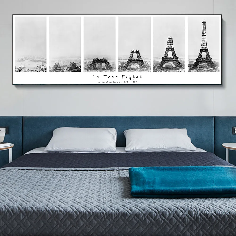 Картина на холсте для офиса художественный декор железная картина с изображением Эйфелевой башни