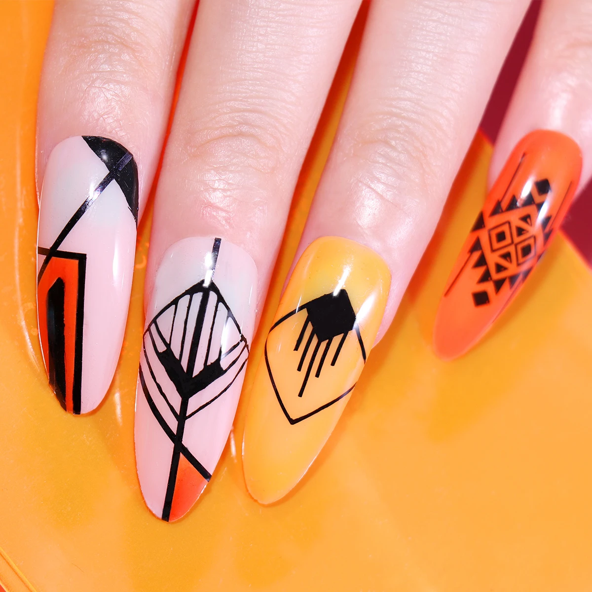 

Трафарет BeautyBigBang из нержавеющей стали для дизайна ногтей с геометрическими линиями квадратными звездами луной треугольными изображениями