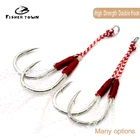 10 пар, рыболовные крючки с зазубринами