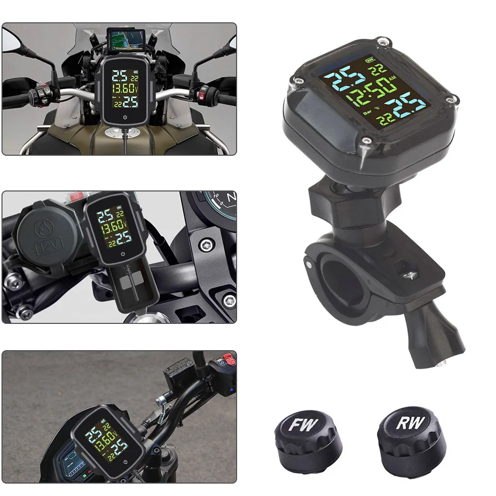 Система контроля давления в шинах с ЖК дисплеем и 2 внешними датчиками|Датчик