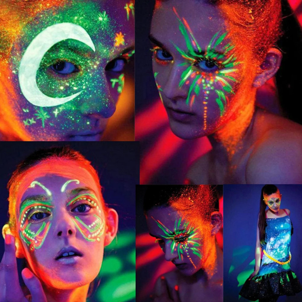 

Glow in The Dark Paint Set Self-Luminous Phosphorescent Glowing Paints for Wall Body Glowing Painting