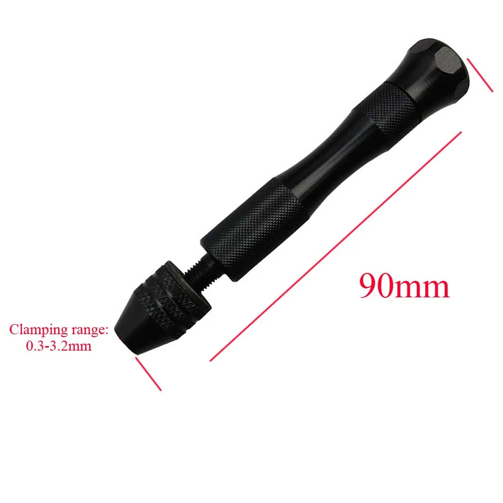 

1Pc 0.3-3.2mm Mini Manual Aluminum Hand Drill Chuck Twsit Micro Drill Bit Woodworking Walnut Olive Drilling Tool