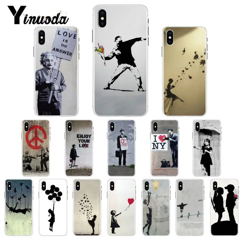 Yinuoda Бэнкси &quotАльберт&quot banksy palestine Чехол Мягкий корпус чехол для телефона iPhone 8 7 6