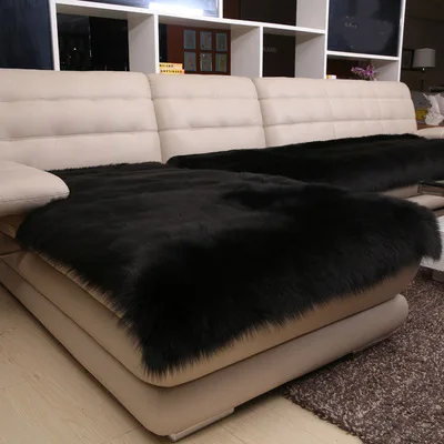 Мягкие чехлы из искусственного меха для дивана шезлонг гостиной длинный
