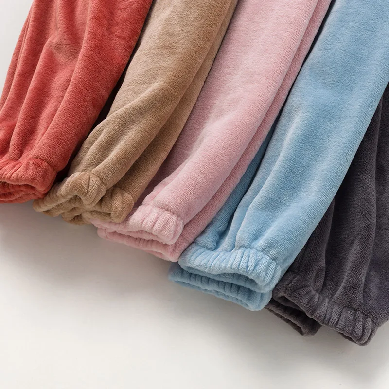 

Pajamas women's autumn winter flannel warm pants winter thickened coral velvet Pants Plus long winter trousers home pants