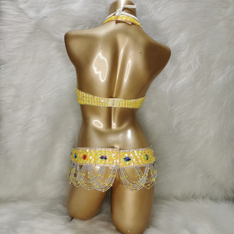 2021 Professional Belly Dance Clothing for Indian Performance Outfits Bollywood Dancer Costumes Sequined | Тематическая одежда и