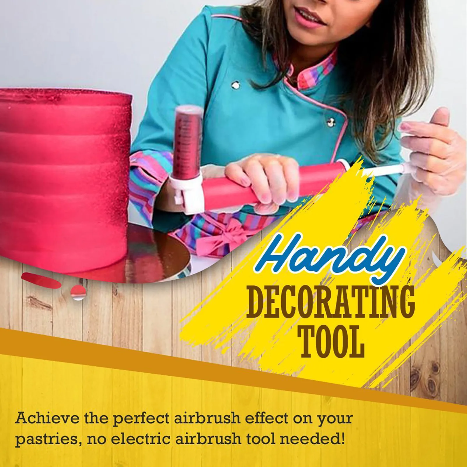 2021 New Cake Spray Gun Airbrush Coloring Sprayer Duster Manual Watering Can Decorating Tools Baking #YL10 | Дом и сад