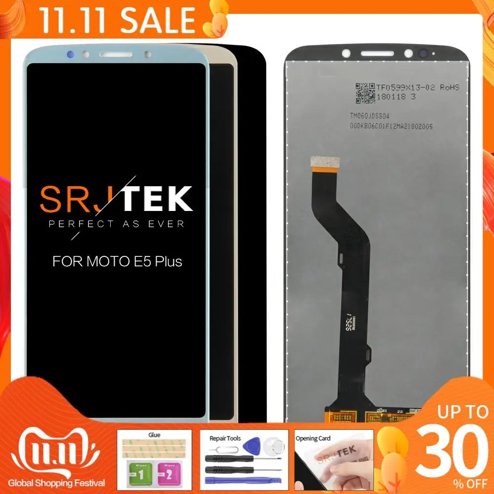 Оригинальный ЖК дисплей 6 0 дюйма для Moto E5 Plus с сенсорным экраном дигитайзер Motorola
