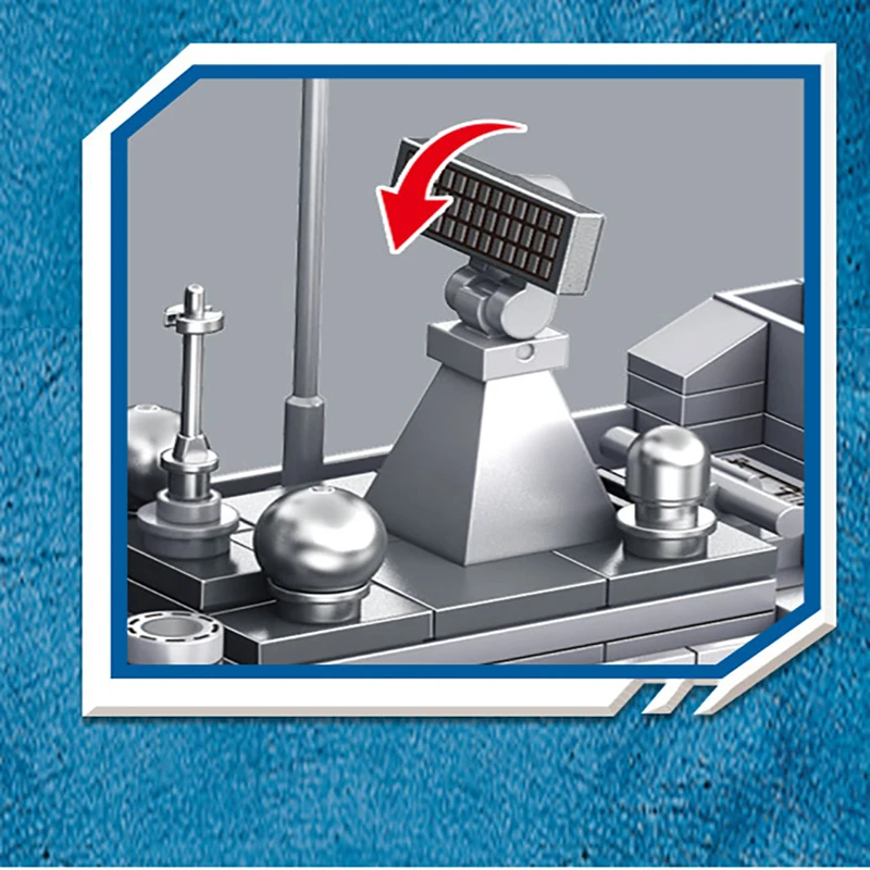 Новинка 633 шт. современный военный корабль строительные блоки Военная серия
