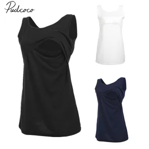 Летняя футболка для беременных и кормящих женщин топы без рукавов жилет для грудного вскармливания