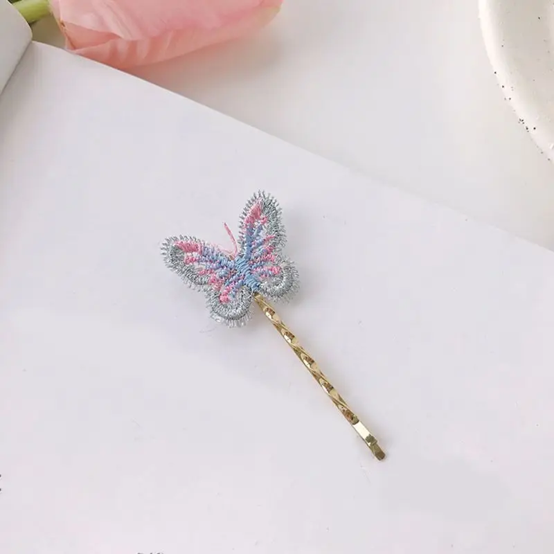 

7Pcs Retro Vintage Embroidery Butterfly Hairpin Side Bangs Hair Clip Barrette