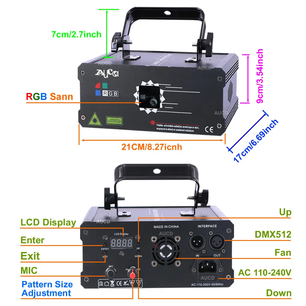 AUCD 30 кппс 500 мВт 1 Вт DMX красочный RGB анимационный лазерный прожектор огни DJ Дискотека вечерние лучи движущиеся сканирующие шоу сценическое освещение F6A