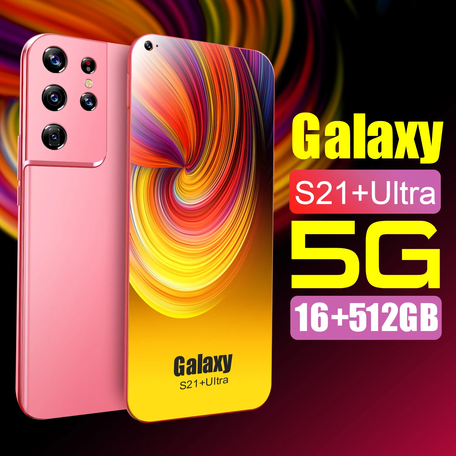 

Global Version 7.3Inch Smartphone Really S21 Ultra 16GB+512GB Android 11 Core 5G 6800mah 24MP+48MP Unlocked Telephone Celulares