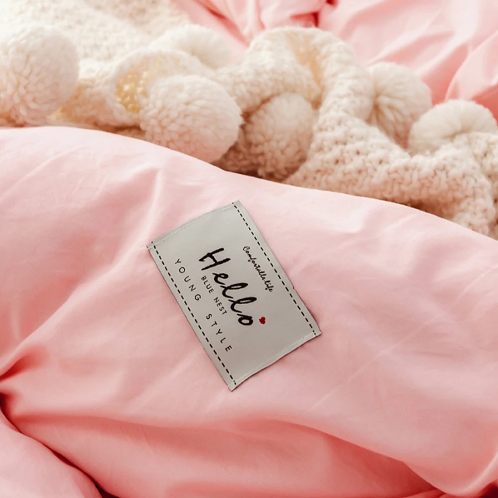 

Washed cotton four-piece set does not shrink, does not fade, does not ball, and reactive printing and dyeing four-piece set