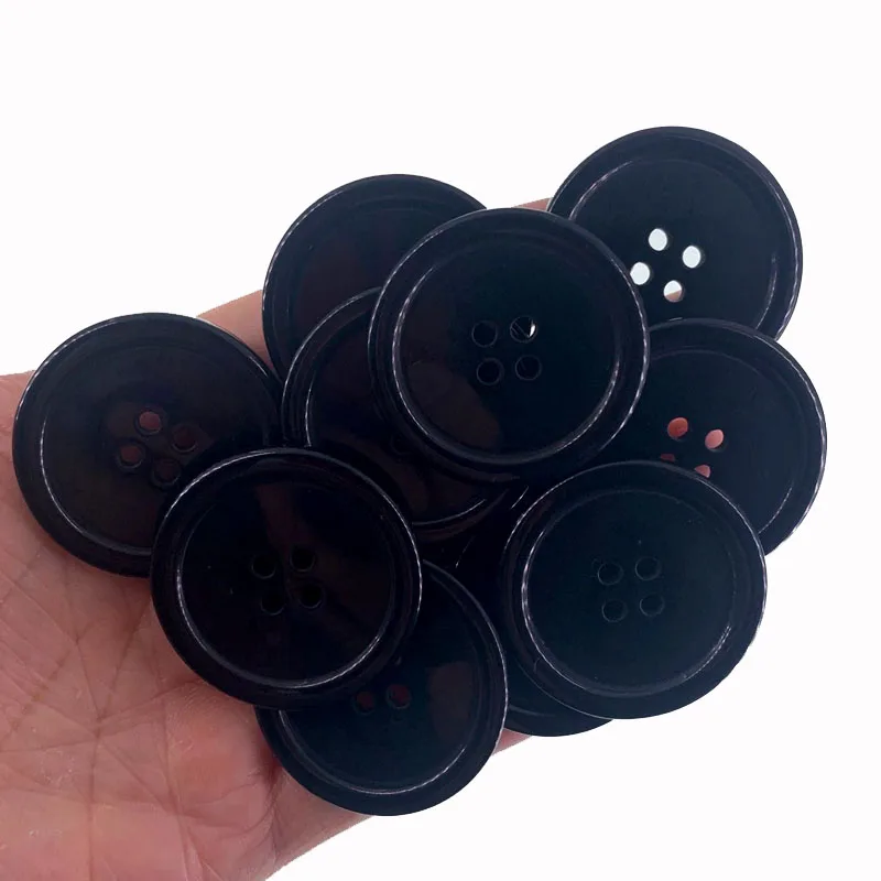 10 шт. 4-Hole белые черные полимерные Кнопки для аксессуаров одежды большая круглая