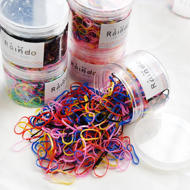 

1 Box Girls Colorful Small Disposable Rubber Bands Baby Children Sweet Ponytail Holder Elastic Hair Bands Kids Hair Accessories