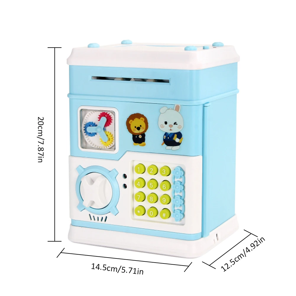 

Electronic Piggy Bank Mini ATM Password Box Automatic Money Absorber Usb Children Puzzle Gift Toy For Children Kids Coin Box