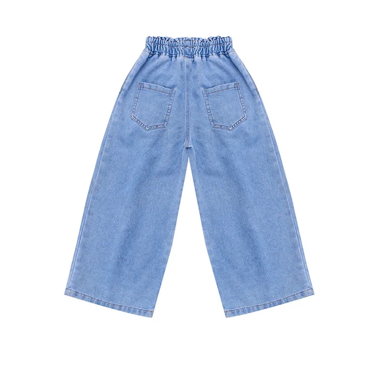 Повседневные джинсы для девочек-подростков Короткие широкие штаны летние