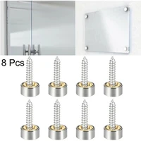 8pcs %e2%80%8bstainless steel decorative table mirror screw cap nails advertising glass mirror nail fasteners furniture fasteners