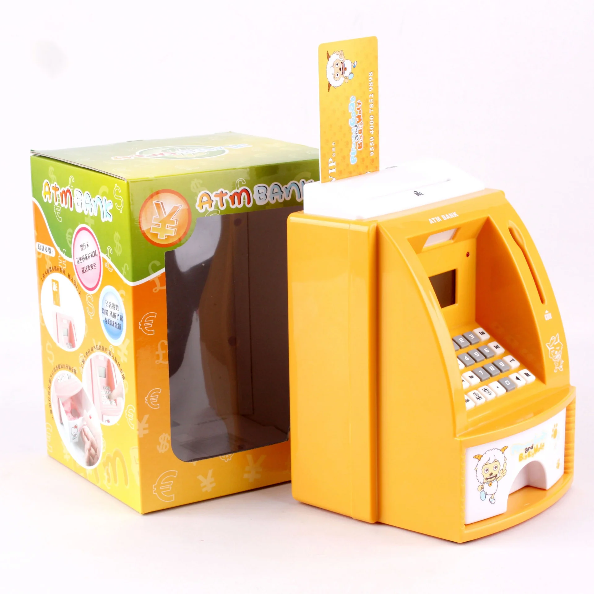 

ATM Piggy Bank Savings Bank Money BoxToys Tirelire Kids Talking ATM Savings Bank Insert Bills Perfect for Kids dropshipping