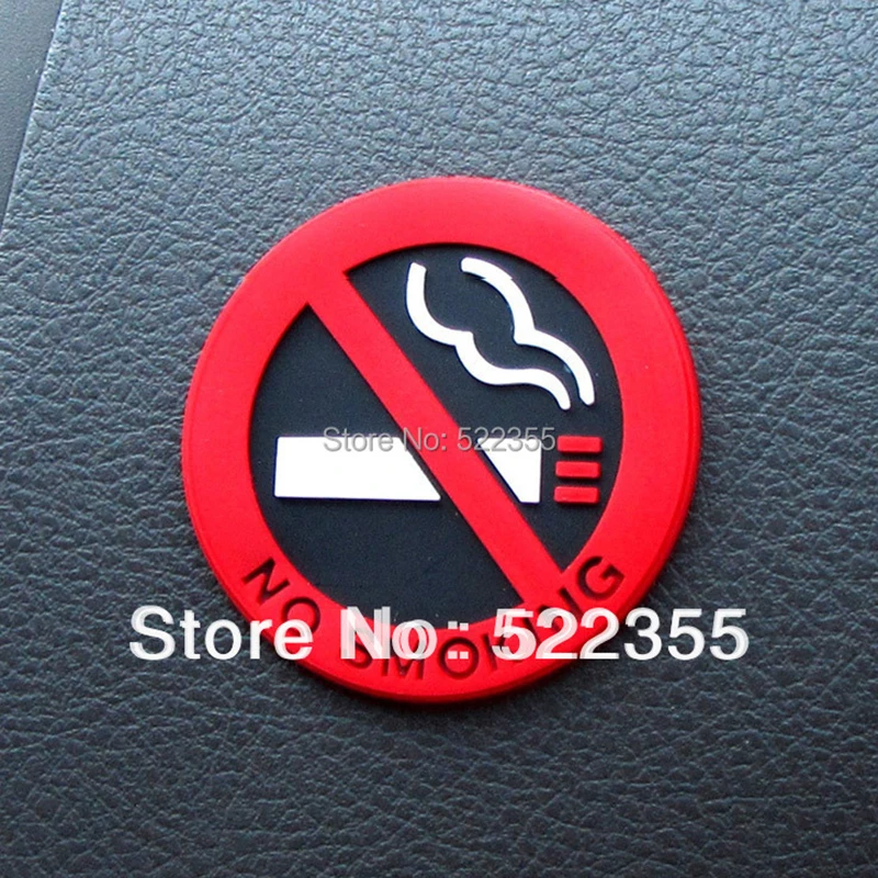 1 пара 3D наклейка с резиновой эмблемой без курения Наклейка для автомобиля
