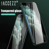 accezz 2pcs protective tempered glass film for iphone 12 mini pro max 2 5d curved edge screen protector anti fingerprint glass