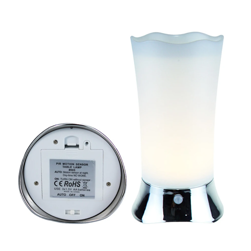 

2pcs Bedside Led Motion Sensor Eye Protection Cordless Night Light Baby Room Bedroom Table Lamp Decorative