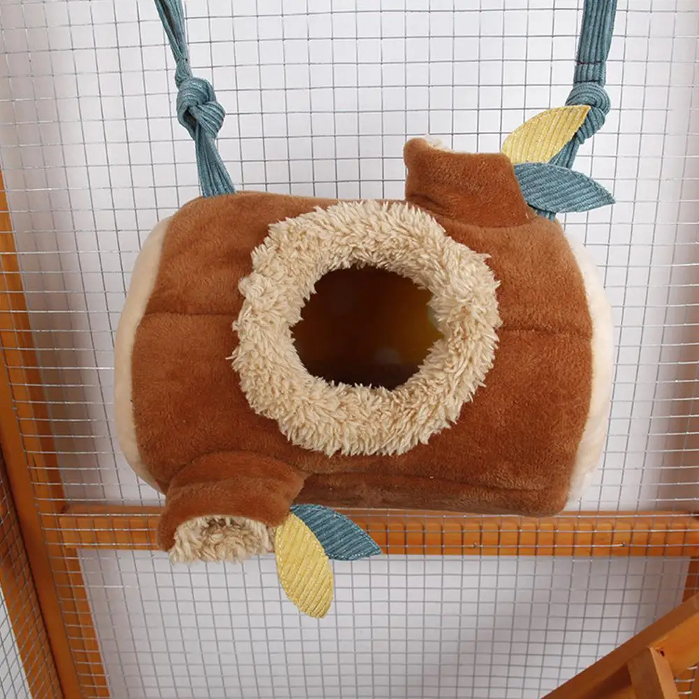 AsyPets хомяк зимнее спальное гнездо Теплый Бархатный пень для деревьев сирийского