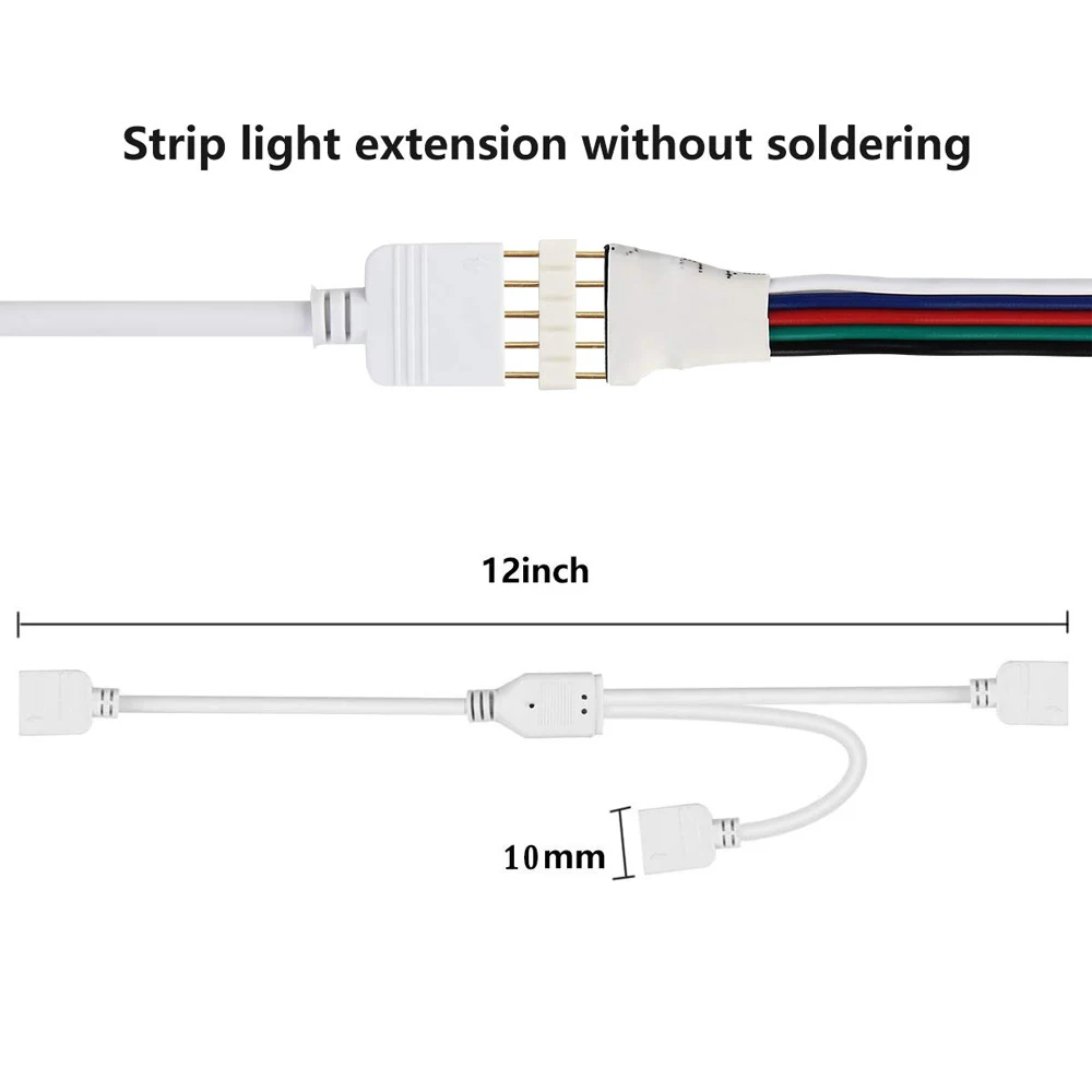 4Pin 5Pin RGB коннектор RGBW кабель женскому удлинитель концентратор отклонения в