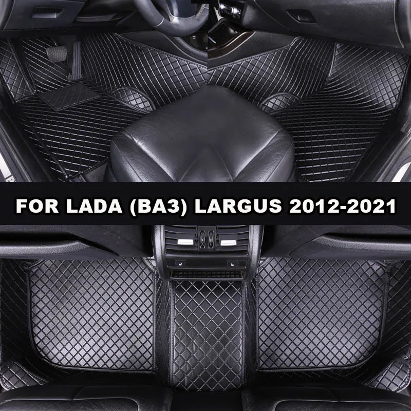 

AUTOROWN 3Д автомобильные коврики для Лада ВАЗ ларгус 2012-2021 Интерьера в салон автомобиля Аксессуары для машины коврики из экокожи LADA VAZ LARGUS кожаный водонепроницаемый напольный коврик в машину защиты от грязи