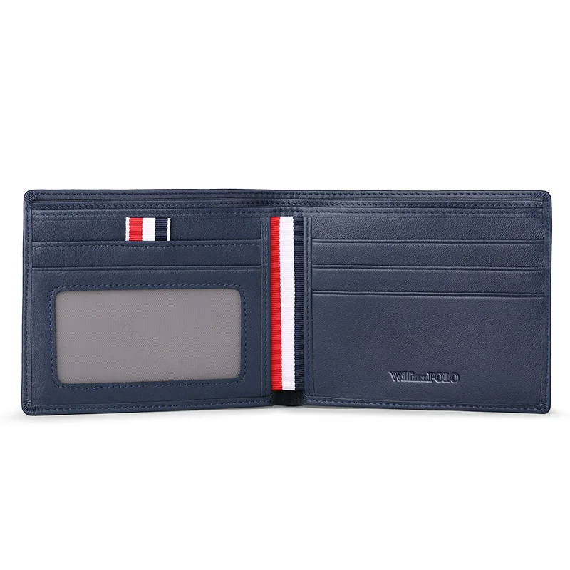 Мужской кошелек из натуральной кожи WILLIAMPOLO тонкий маленький Повседневный