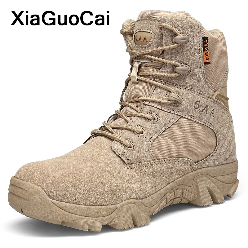 

Men Shoes Spring Autumn Man Army Military Tactical Boots Male Desert Boots Breathable High Quality Plus Size High Top Footwear