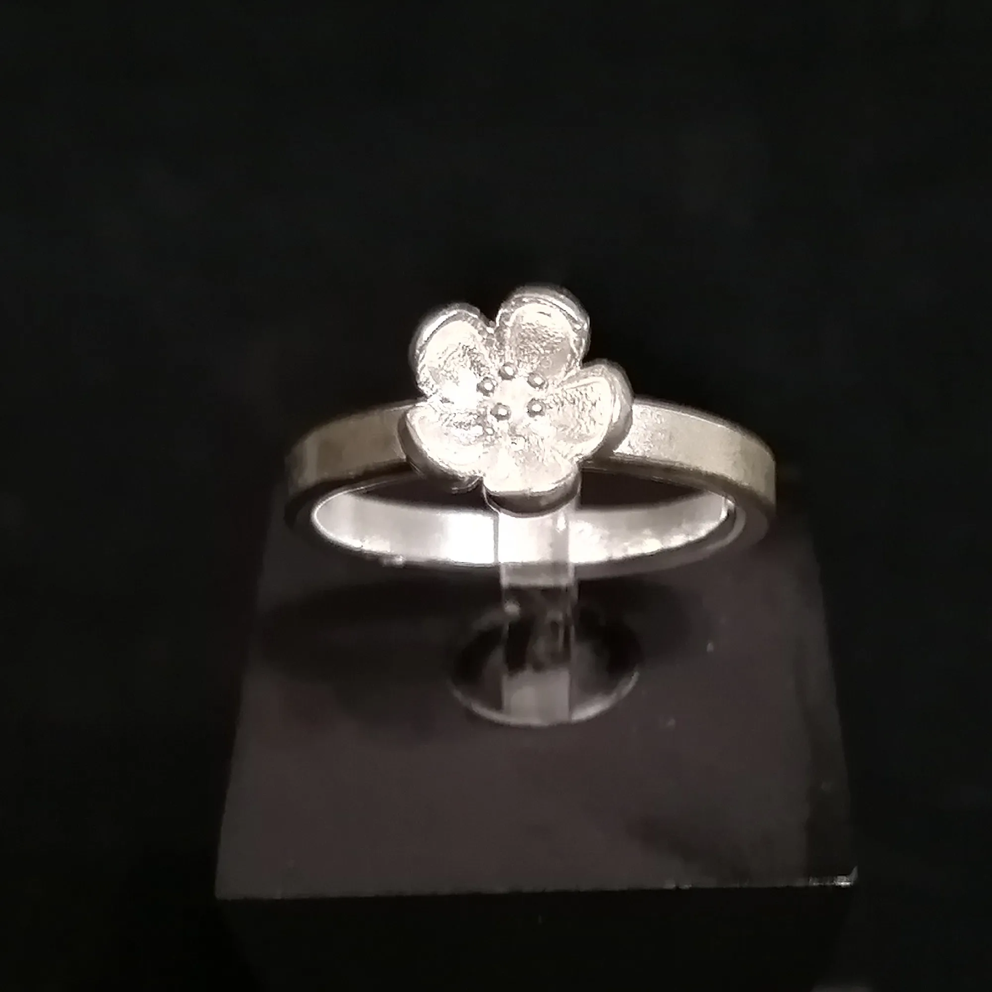 Женское Обручальное кольцо с цветком 999 из стерлингового серебра регулируемое