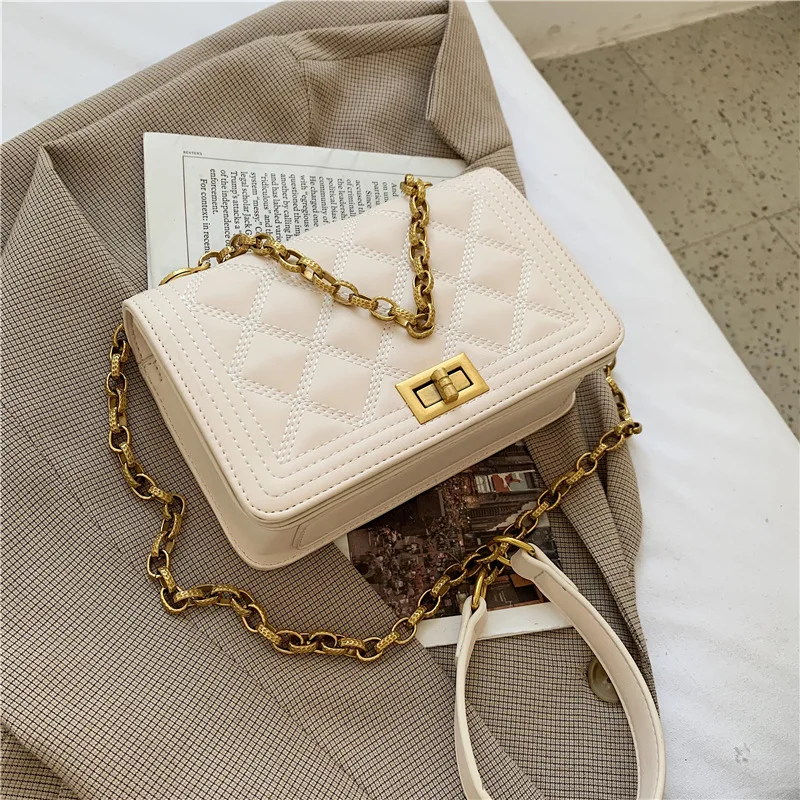 

Сумка через плечо женская, квадратная, из искусственной кожи, с цепочкой, 2021