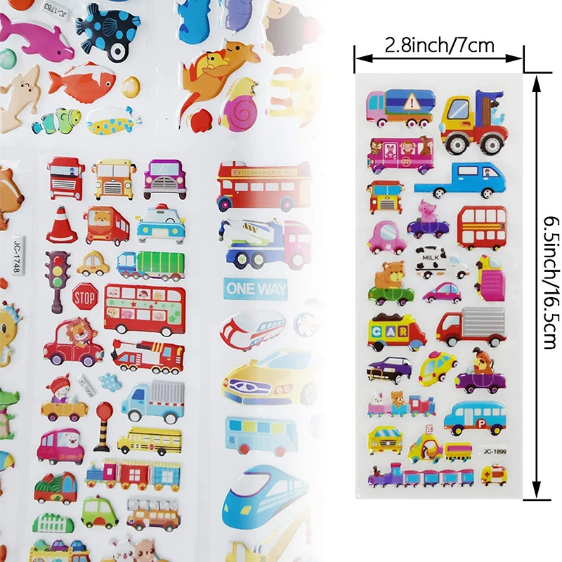 25/20/8 листов 3D футболка с декором в виде пузыря Пышное ПВХ подельные стикеры