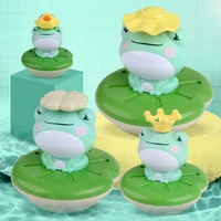 electric bath toy spray water floating rotation frog sprinkler shower game frog sprinkler fountain for kids bathtub float toys