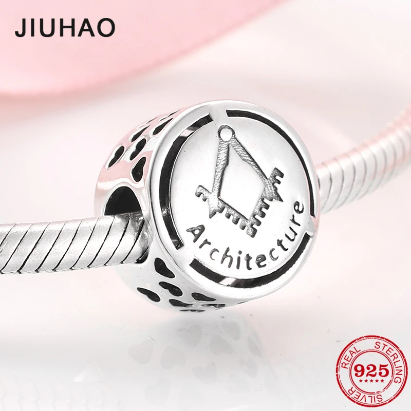 Символом архитектура Подвески бусины 925 пробы Серебряные для изготовления
