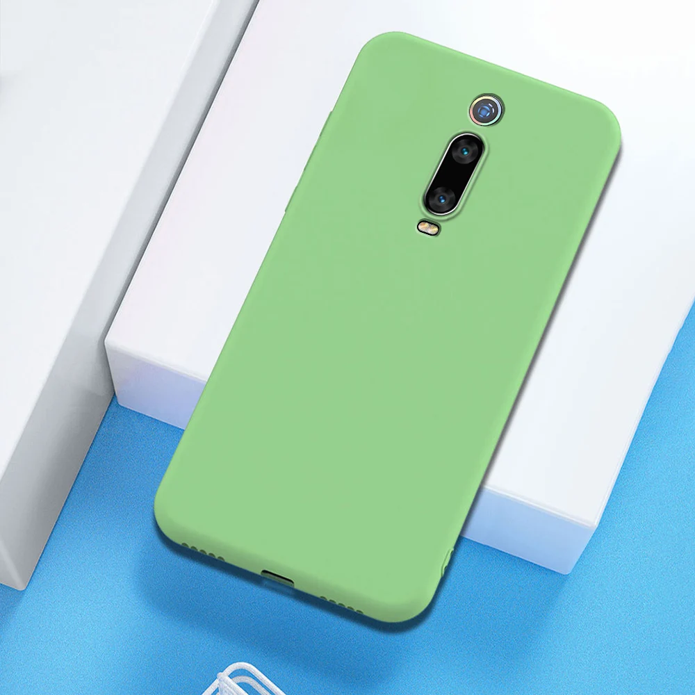 Зеленый Чехол для Xiaomi mi 9T Red mi K20 Pro, Мягкая силиконовая задняя крышка для Xiaomi mi 9 8 SE Lite Red mi Note 8 7 Pro 6A 7A 8A K30 5G, чехол - Цвет: Зеленый