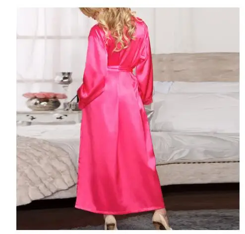 

Fashion Loose Soft Comfortable Night Robe Women Belt Bathrobe Women's Sleep Sexy Sleepwear Shift 2017 Select 3 Color