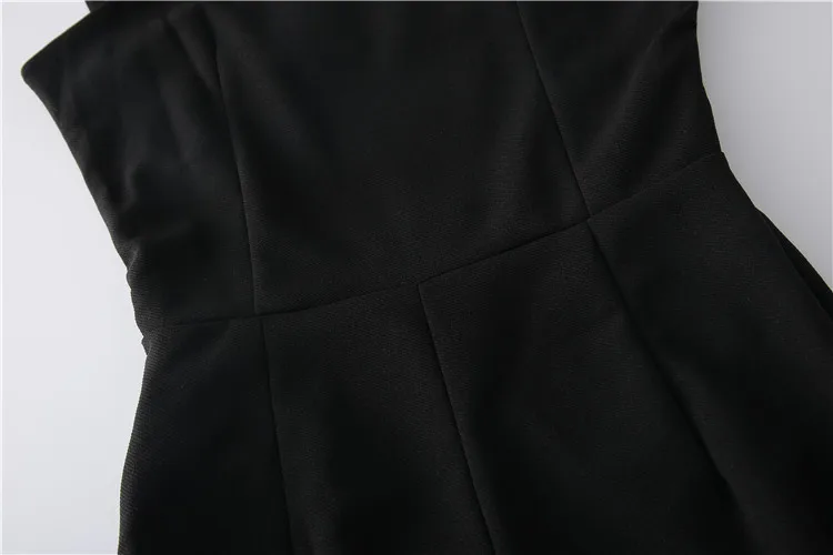 Женский Летний комбинезон SMTHMA черный высокого качества с открытой спиной