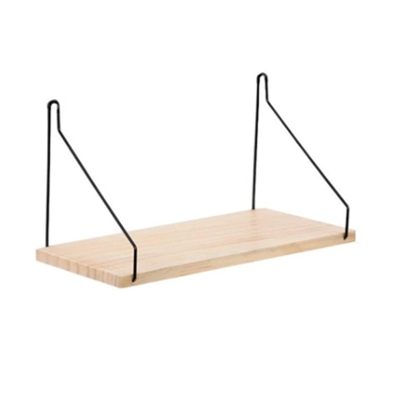 Твердая деревянная настенная полка железная перегородка для спальни ТВ