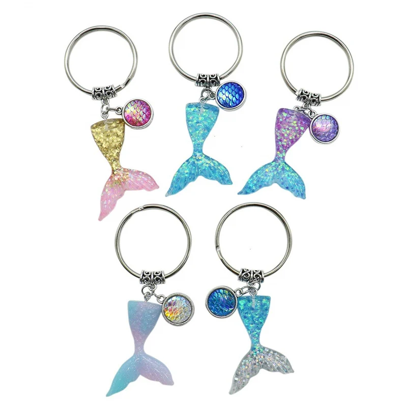 5 шт. меняющийся цвет узор русалки градиентный рыбий хвост в форме рыбьей чешуи