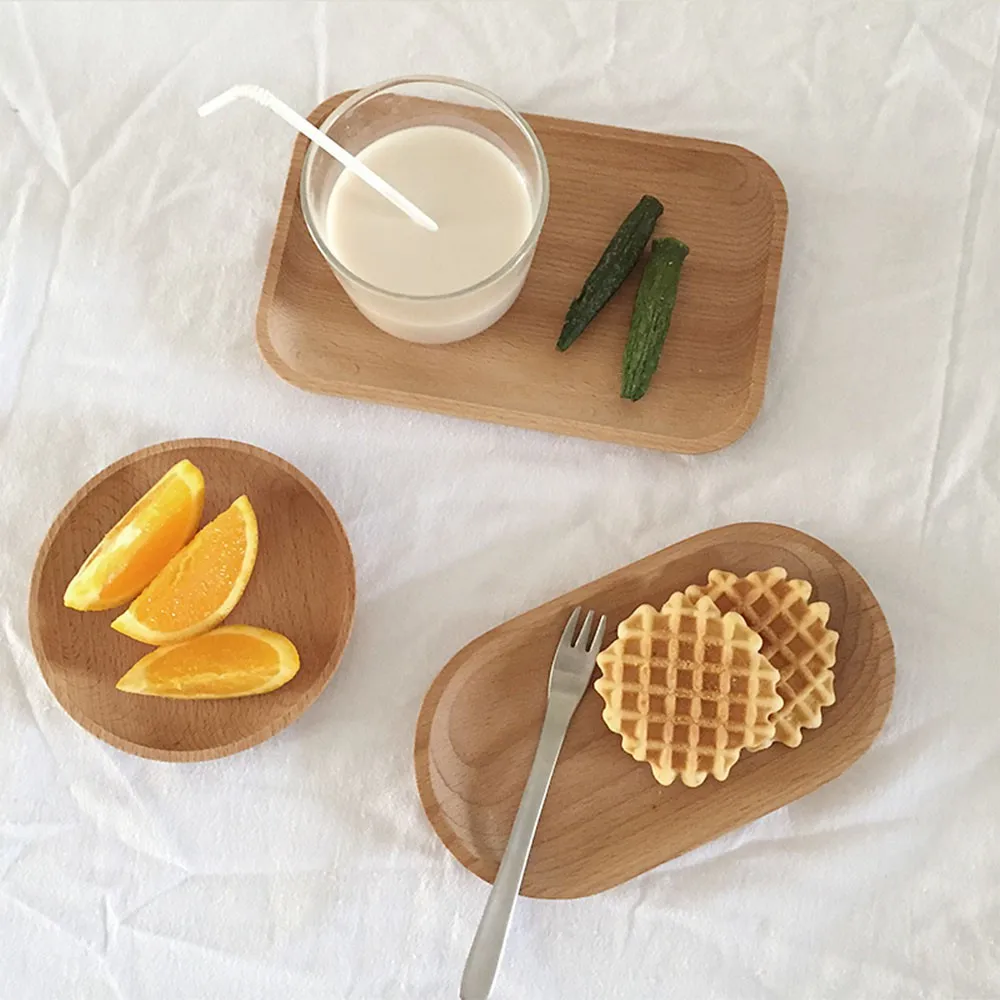 Тарелка из Букового дерева овальная поднос для хранения тарелки - Цена: 367.91